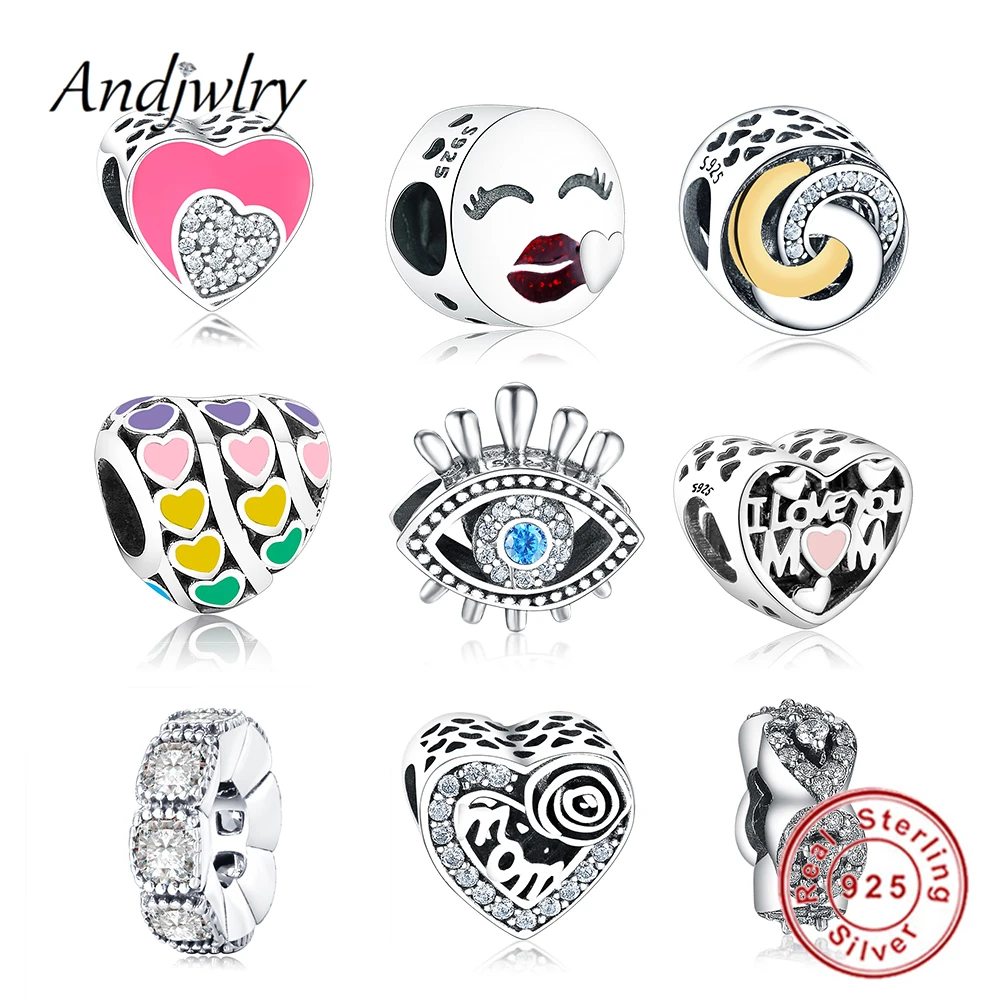 Подходит для браслета 925 пробы серебро оригинальные Подвески из бисера сделай