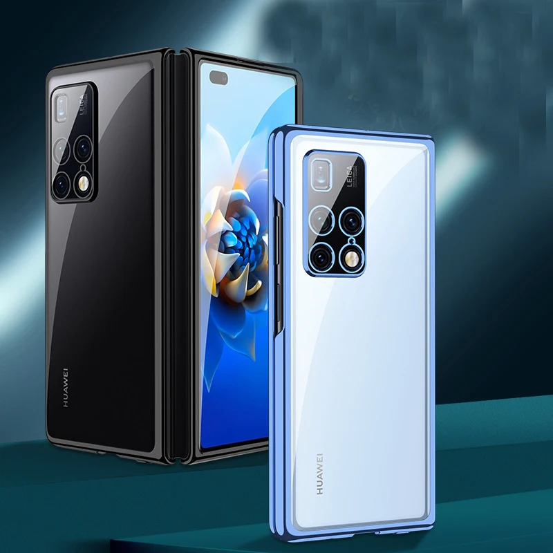 

Mate X2 Funda Case for Huawei Mate X2 Plating Transparent Shell Coque Hard PC Shock proof Protective Phone Case Cover Mate X2