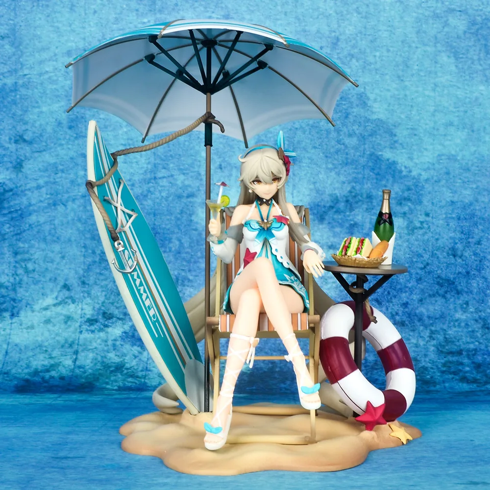 

Anime Honkai Impact 3 Action Figure Model Toy Kiana Kaslana Beach Girl GK Pvc Model Figma ornament