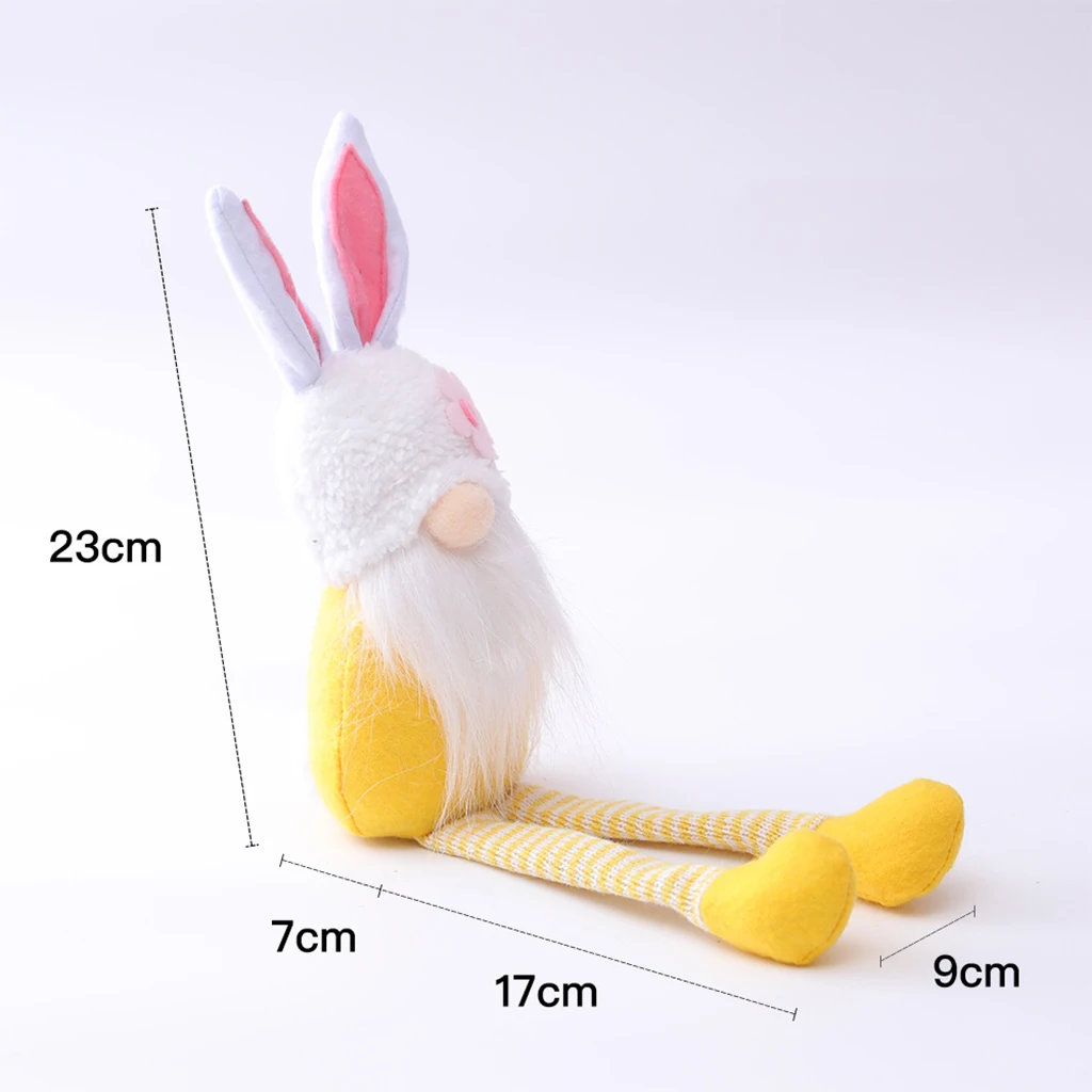 

2021 Sitting Easter Egg Rabbit Doll Elf Green Pink Yellow Bunny Easter Gift Kids DIY Happy Easter Party Decor For Home Table