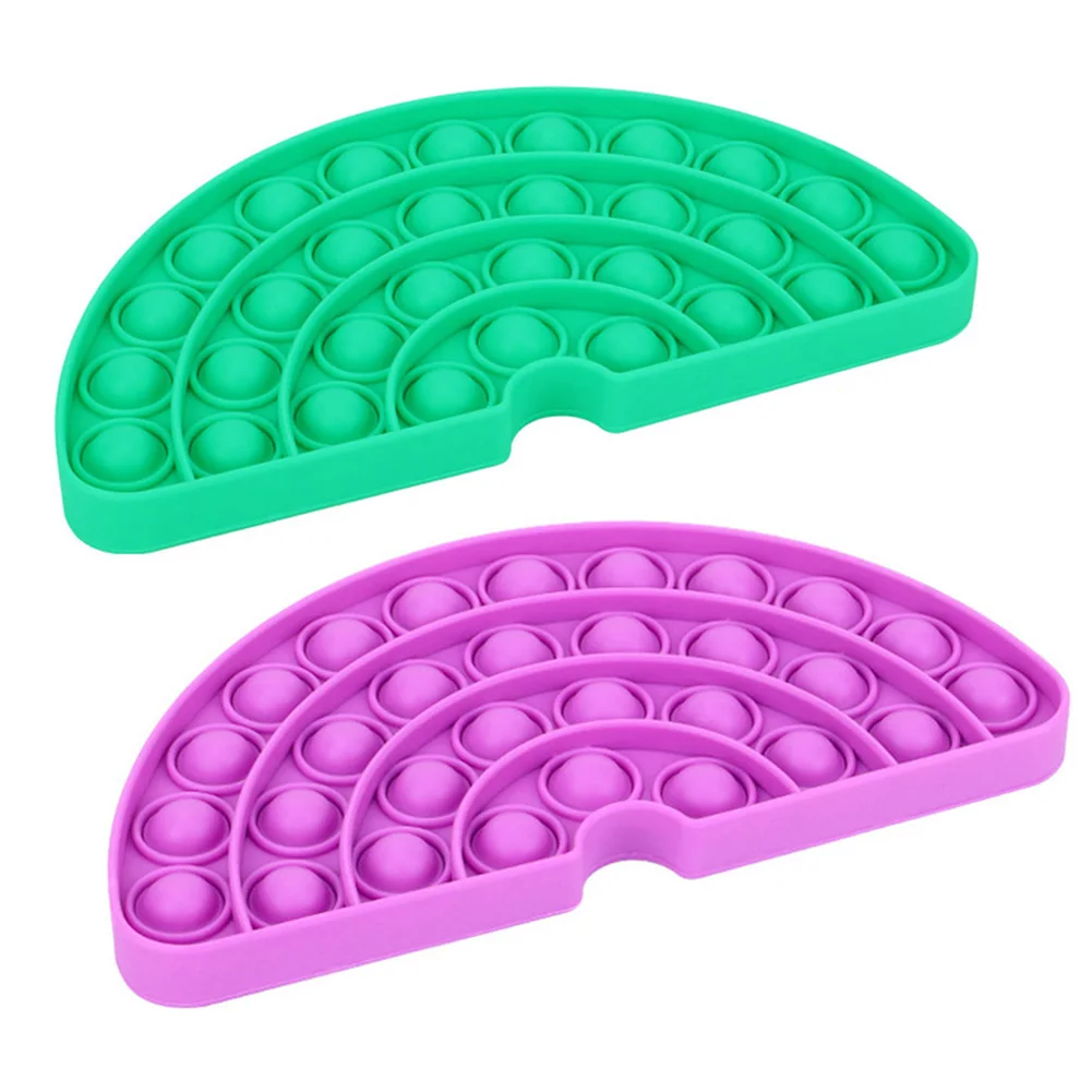 Juguete sensorial de burbujas de empuje para aliviar el estr&eacute;s, juguete para aliviar el autismo, semic&iacute;rculo, juguete de descompresi&oacute;n-0