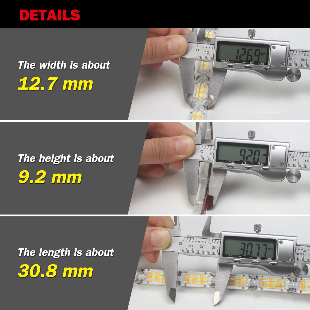 Водонепроницаемый гибкий светодиодный фонарь для дневных ходовых огней белого и