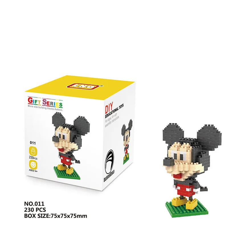 Японский мультфильм Аниме Фигурки игрушки Алмазные Кирпичи Diy для детей модель