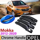 Черная крышка ручки двери из углеродного волокна для Opel Vauxhall Mokka X Buick Encore 2012  2020 автомобильные аксессуары наклейки набор обшивки хром