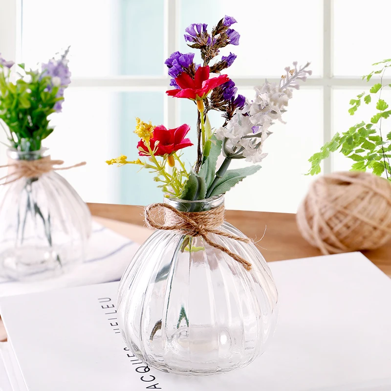 Креативная стеклянная ваза современный простой и прозрачный обеденный стол