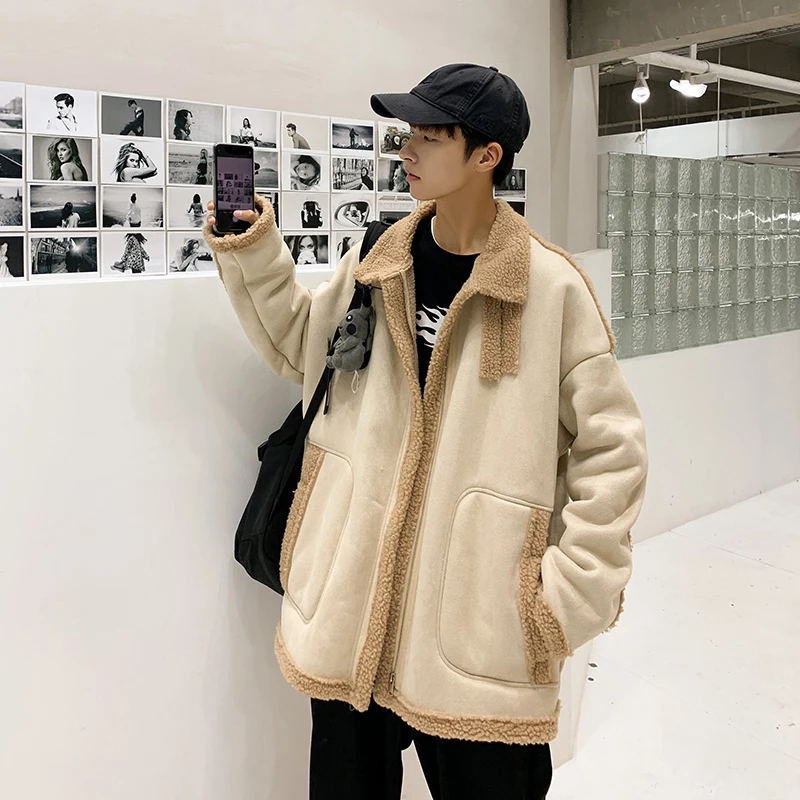 Осень-зима 2019 новое пальто из овечьей шерсти модная повседневная Однотонная