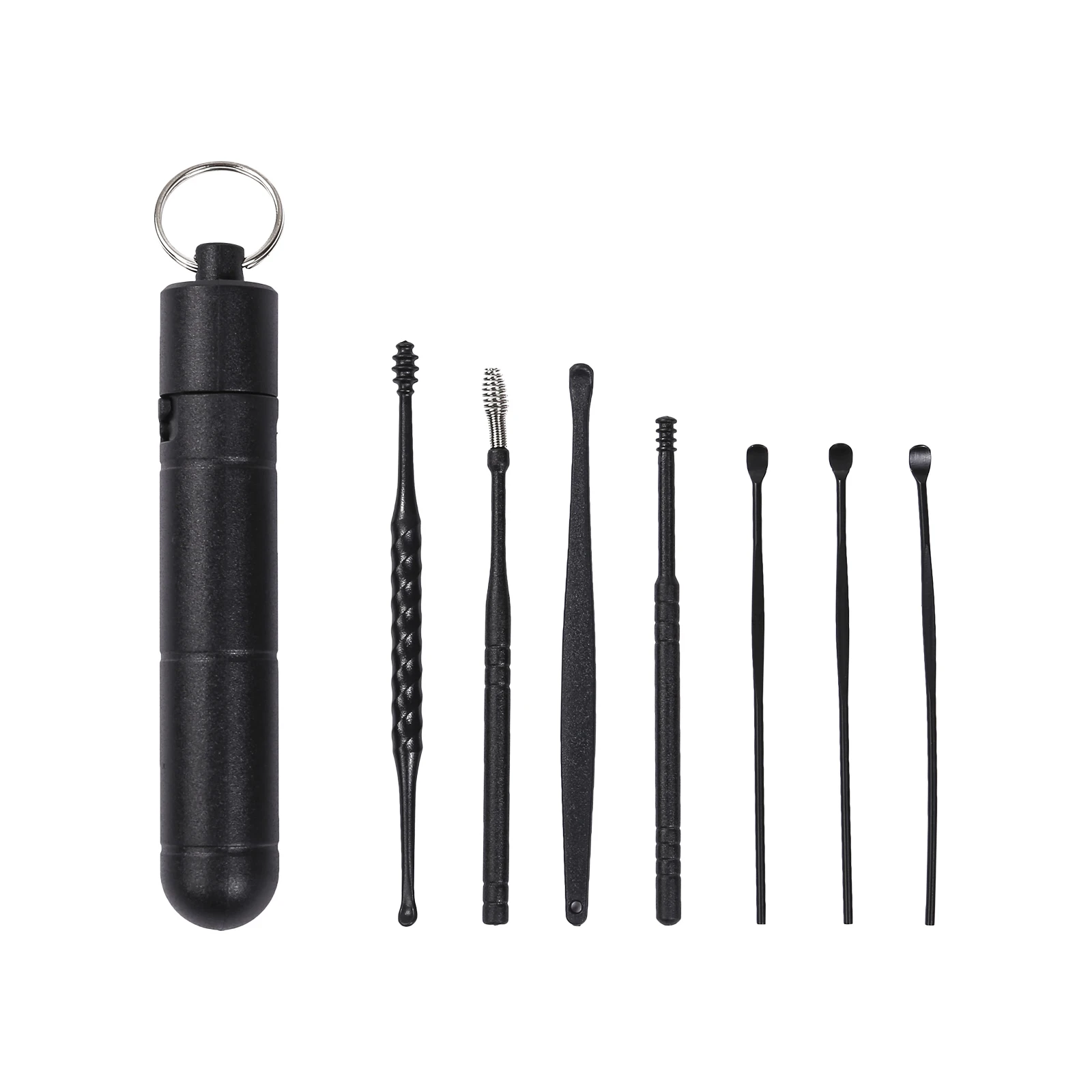 

7 шт. ушные вкладыши с контейнером для хранения, кольцом для ключей, спиральным аксессуаром с двойной головкой