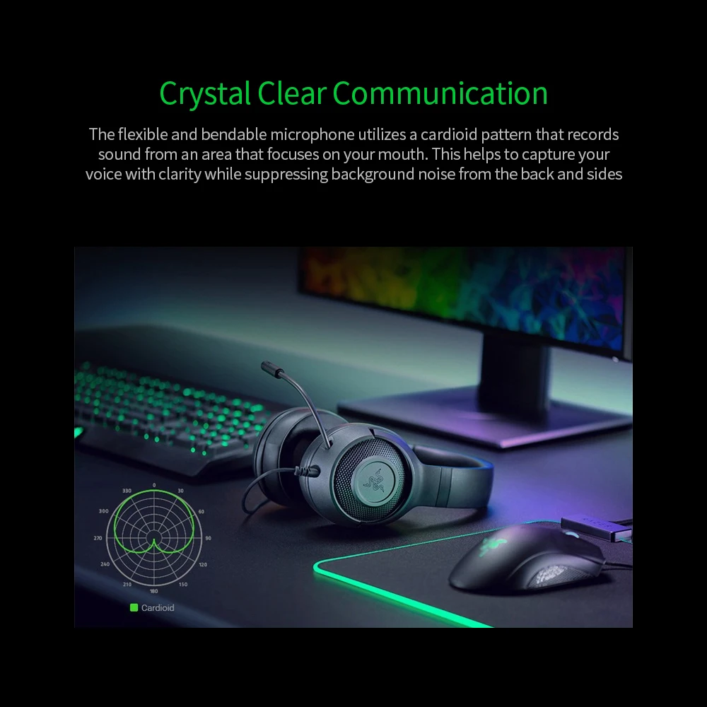 Игровая гарнитура Razer Kraken Essential X наушники с объемным звуком 7 1 Сверхлегкий