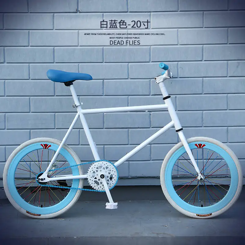 X-Front бренд углеродистая сталь 20 дюймов колеса задние педали тормоза fiets fixie женский дорожный велосипед фиксированная передача детский велосипед - Цвет: white blue