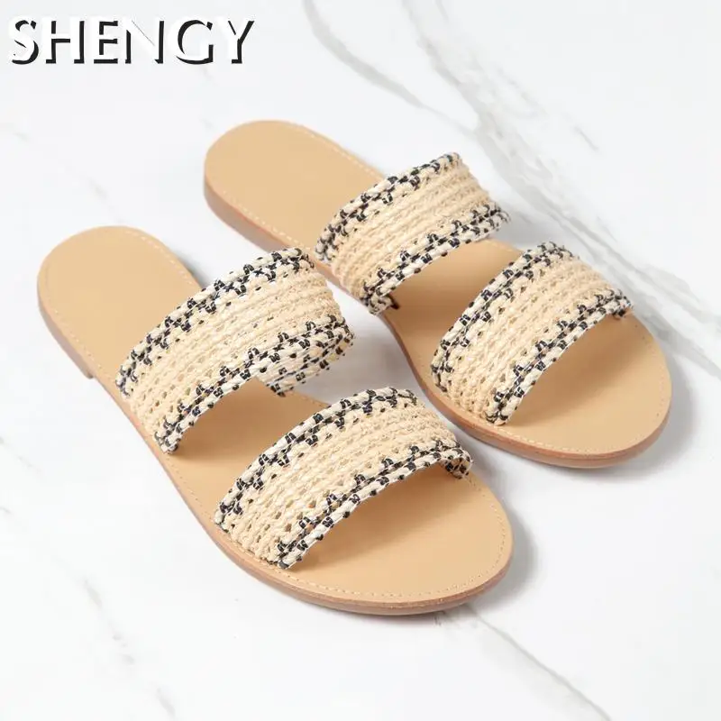 Женские сандалии на плоской подошве прозрачные шлепанцы со змеиным принтом