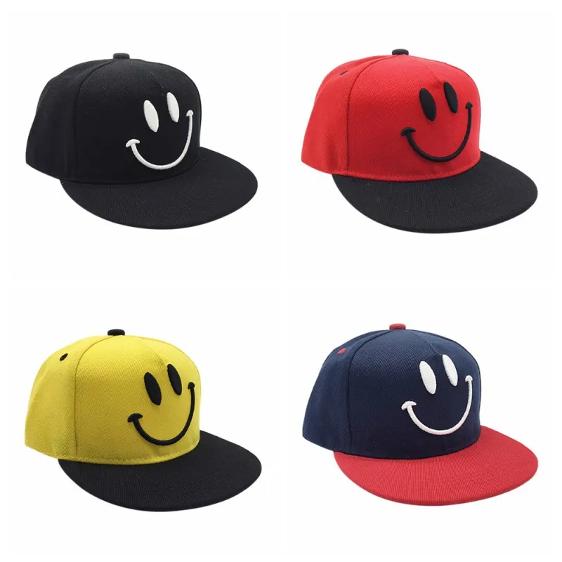 Детская шляпа для новорожденных дизайн со смайликом детская бейсболка хлопковые