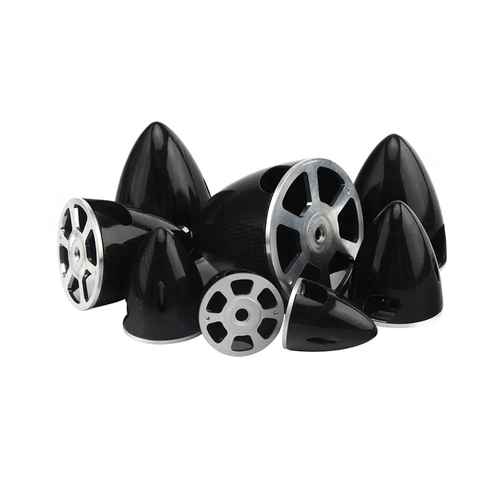 Spinner de fibra de carbono, cono de 2 cuchillas para h&eacute;lice de avi&oacute;n el&eacute;ctrico RC, tama&ntilde;o m&uacute;ltiple de 1,75 "/2"/2,25 "/2,5"/3 "/3,5"/4 ", 1 unidad-5