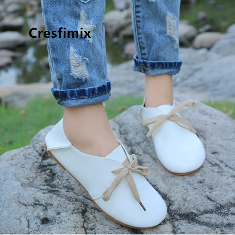 Туфли Cresfimix женские мягкие удобные повседневные милые офисные для весны белые
