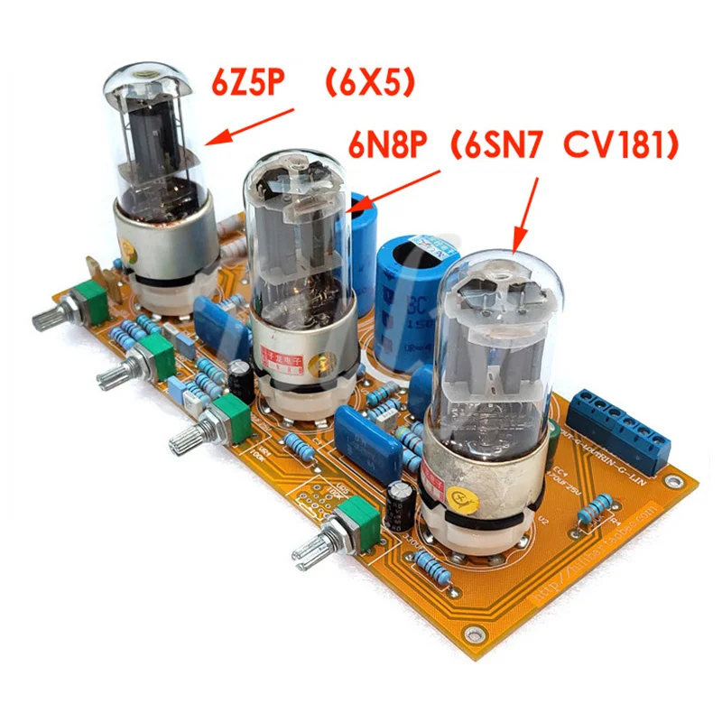 

6SN7 6N8P готовая доска для предварительной настройки желчности, 6Z5 выпрямитель желчности, частотная характеристика 20 гц-28 кГц