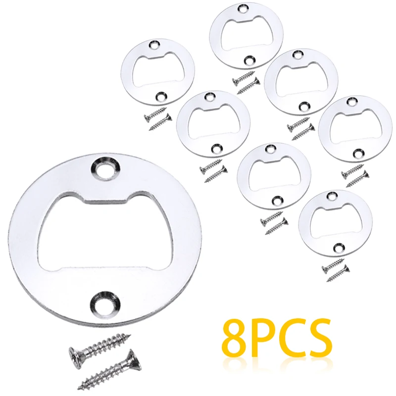 8 штук 40 мм открывалка для бутылок пива вставки с винтами хромированная железная