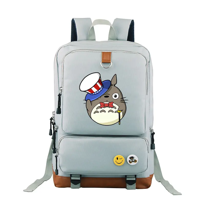 Высокое качество аниме Мой сосед Тоторо печать рюкзак Оксфорд Kawaii школьные сумки
