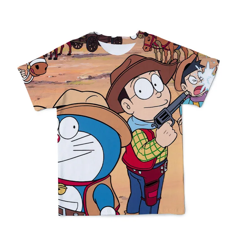 

2021 Factory Direct Doraemon Doraemon Doraemon 3D Digital Printing T-Shirt Cute Anime Men And Women T-Shirt Couple Outfit