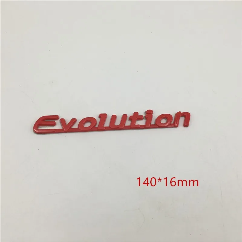 red 140X16mm Для Mitsubishi Lancer Evolution Эмблема/Бейдж/логотип Задняя Крышка багажника табличка наклейки для авто и наклейки - Название цвета: red 140X16mm
