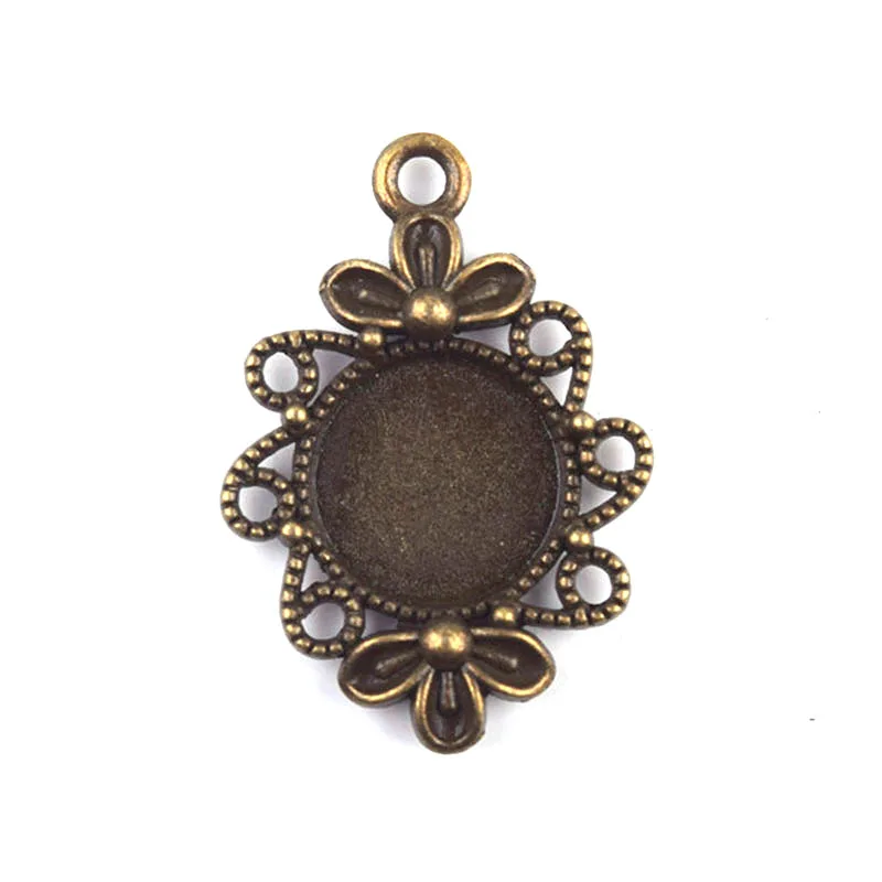 Подвесной поднос выпуклая круглая инкрустация пустая Внутренняя Рамка 12 мм