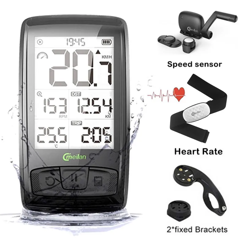 Meilan Беспроводной Велосипедный компьютер с четырехъядерным процессором Скорость