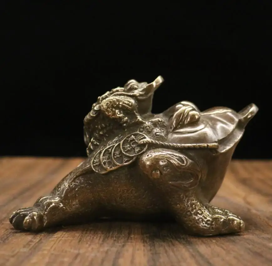 

Archaize brass recruit wealth Mother and son gold toad household decoration crafts statue