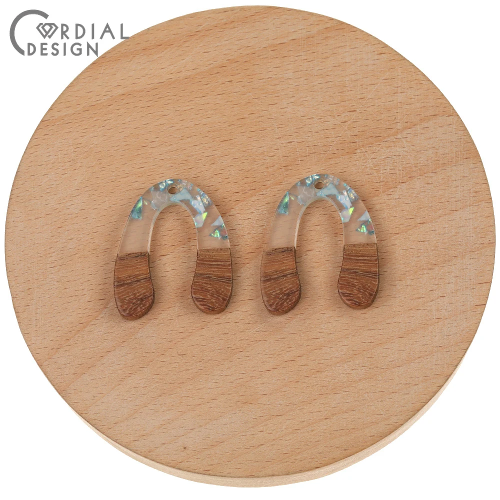 

Cordial Design 50Pcs 24*28MM Earrings Accessories/Natural Wood & Resin/Hand Made/DIY Making/Charms/Jewelry Findings & Components