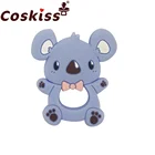 Coskiss, 1 шт., детский Прорезыватель для зубов, животное, медведь коала, нетоксичный силиконовый Прорезыватель для новорожденных, ожерелье для прорезывания зубов, игрушки сделай сам, детская игрушка, подарок