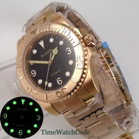 rose golden mechanical automatic watch for man genuine miyota8215 movement watch black dial oyster bracelet sapphire luminous