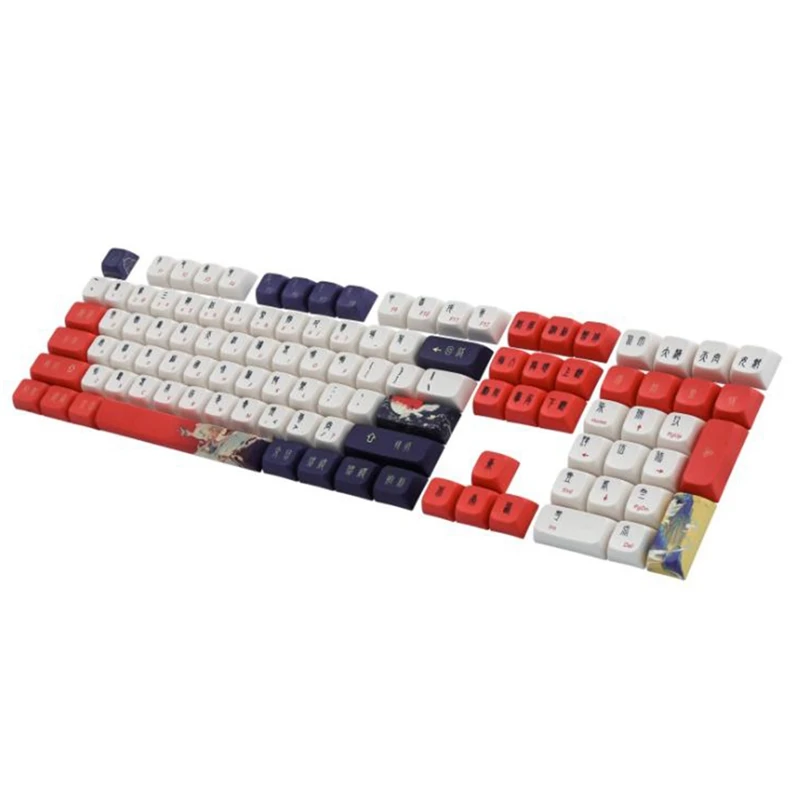 

PBT Keycaps Japanese Keycaps, XDA Profile Keycap For Mechanical Keyboards, Full 108 Key Set (Taoism Keycaps)