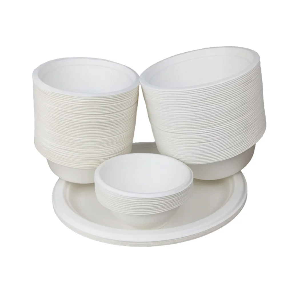 50 шт. биоразлагаемая одноразовая миска для ресторана кухни горячего и холодного