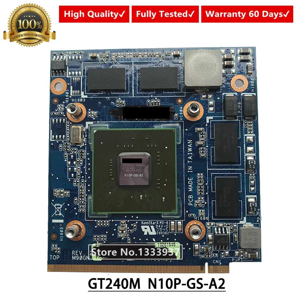 для asus m90gn c90p c90s m60j ноутбук gt 240m gt240m n10p gs a2 1 гб ddr3 vga гр