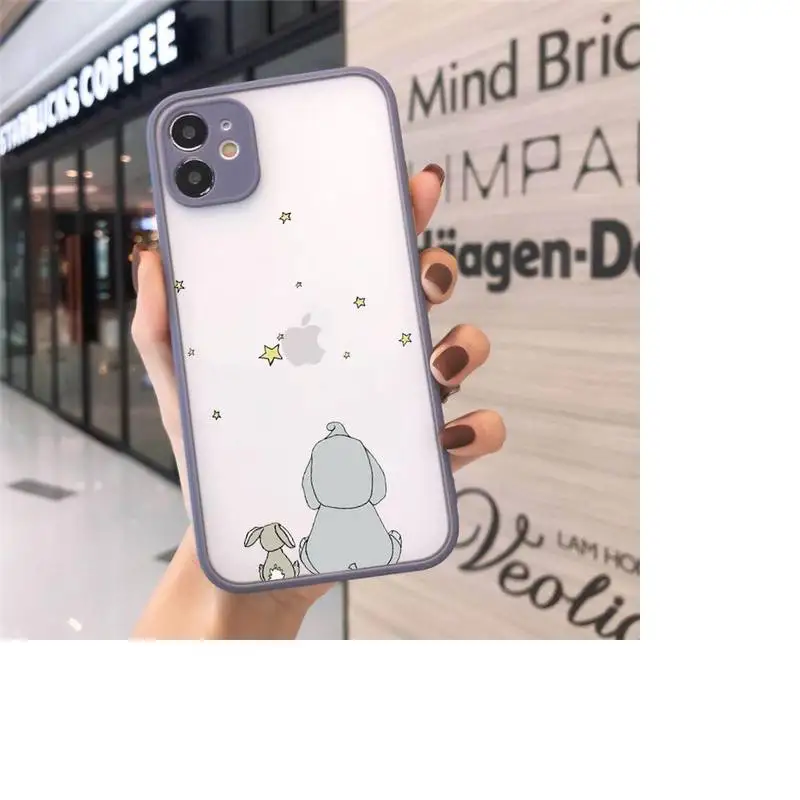 

Balloon mouse Elephant rabbit Phone Cases Matte Transparent For iPhone 12 Mini 11 Pro XR XS Max 7 8 Plus