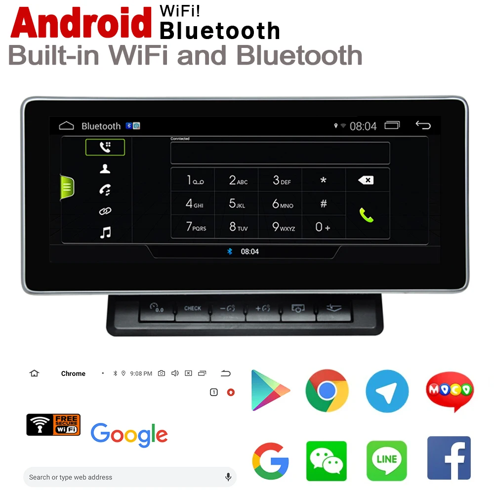 Автомобильный мультимедийный плеер MMI 10 25 &quotHD экран стерео Android 7 0 GPS карта Navi для