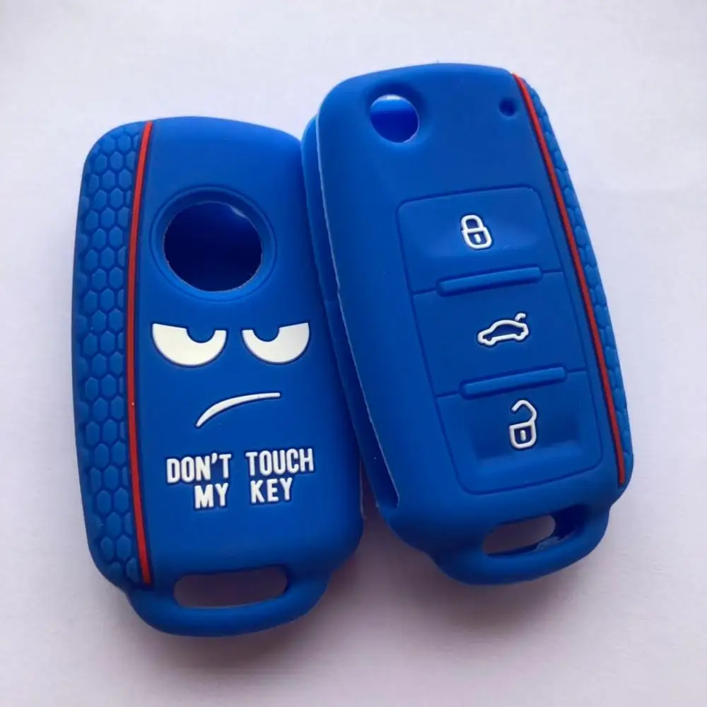 Силиконовая крышка с дистанционным управлением без ключа для VW Caddy Golf Jetta Polo Passat