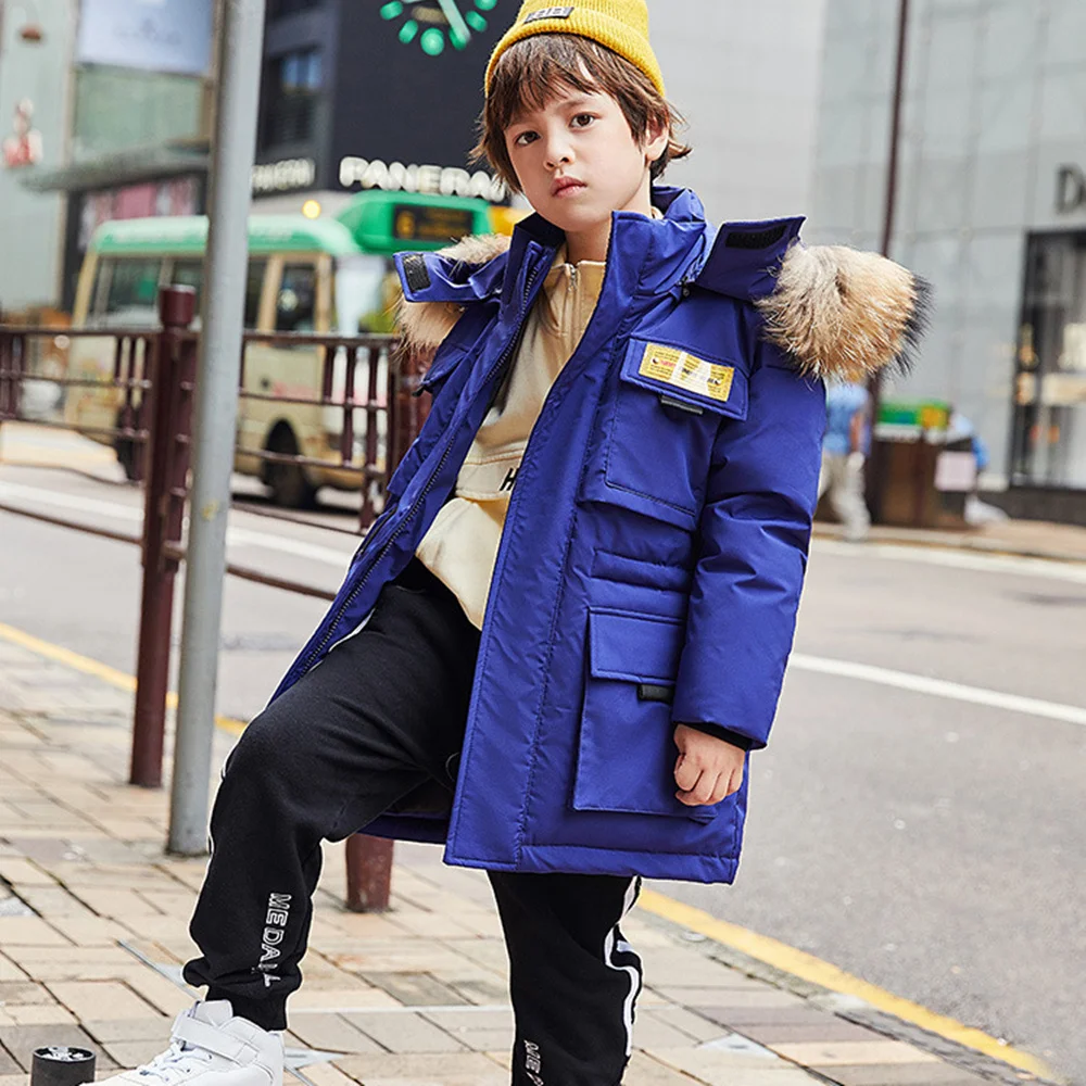 

-30 Degrees 7-16 Yrs Children parka winter down jacket 2020 New Thick warm Kids fashion coat for boys clothing snowsuit clothes