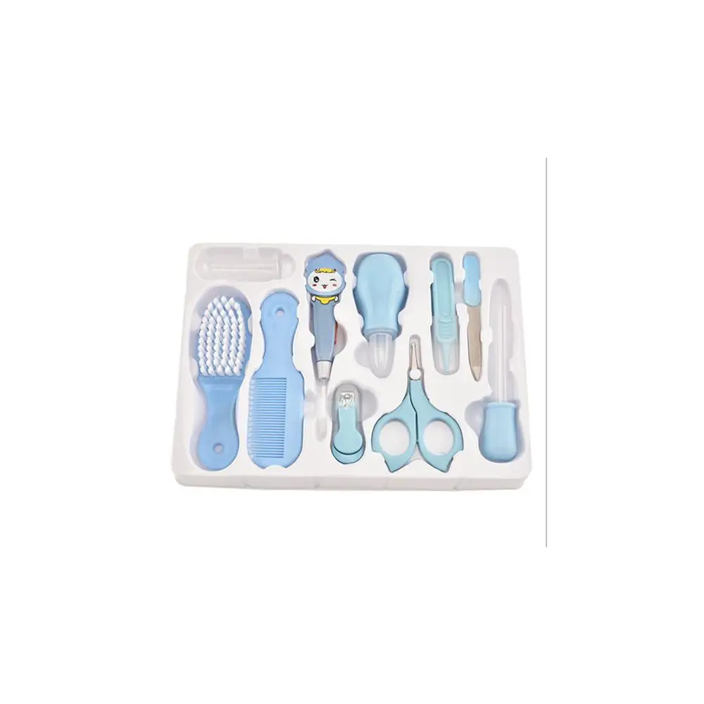 10Pcs/Set Baby Kids Nail Hair Health Care Thermometer Nose Cleaner Toothbrush Safety Tools Newborn Grooming Brush Kit | Мать и ребенок