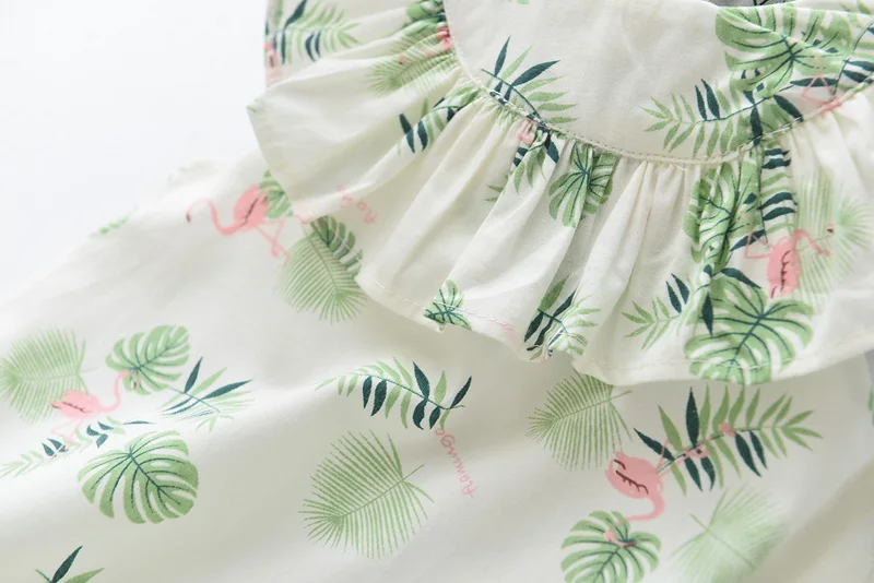 LOVE DD&ampMM Girls Dresses 2021 Summer New Children's Wear Fresh Lovely Full Printed Cartoon Tree Ruffled Sleeveless Dress | Детская