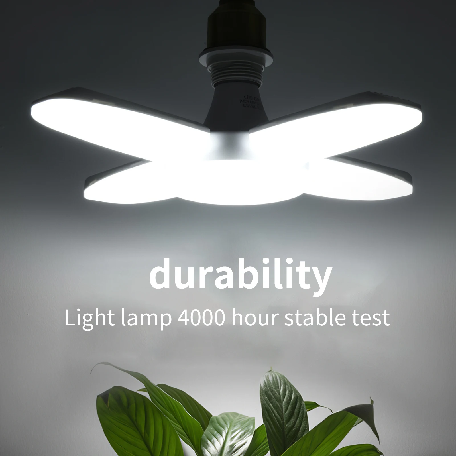 

LED Garage Light E27 Light Bulb 28W Foldable Fan Blade Lights Deformable Adjustable Ceiling Lamps For Living Room Garage Light