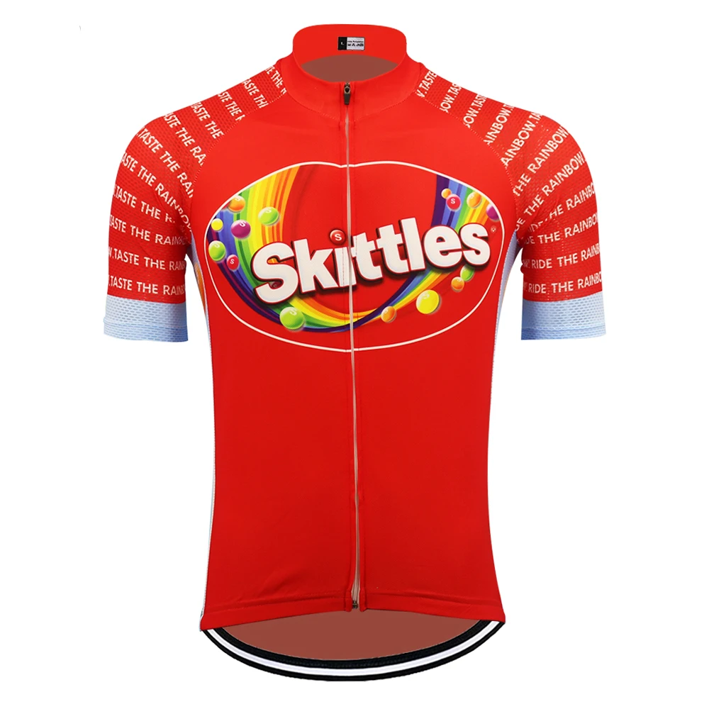Skittles Классическая велосипедная майка 2019 красная мужская MTB одежда для велоспорта