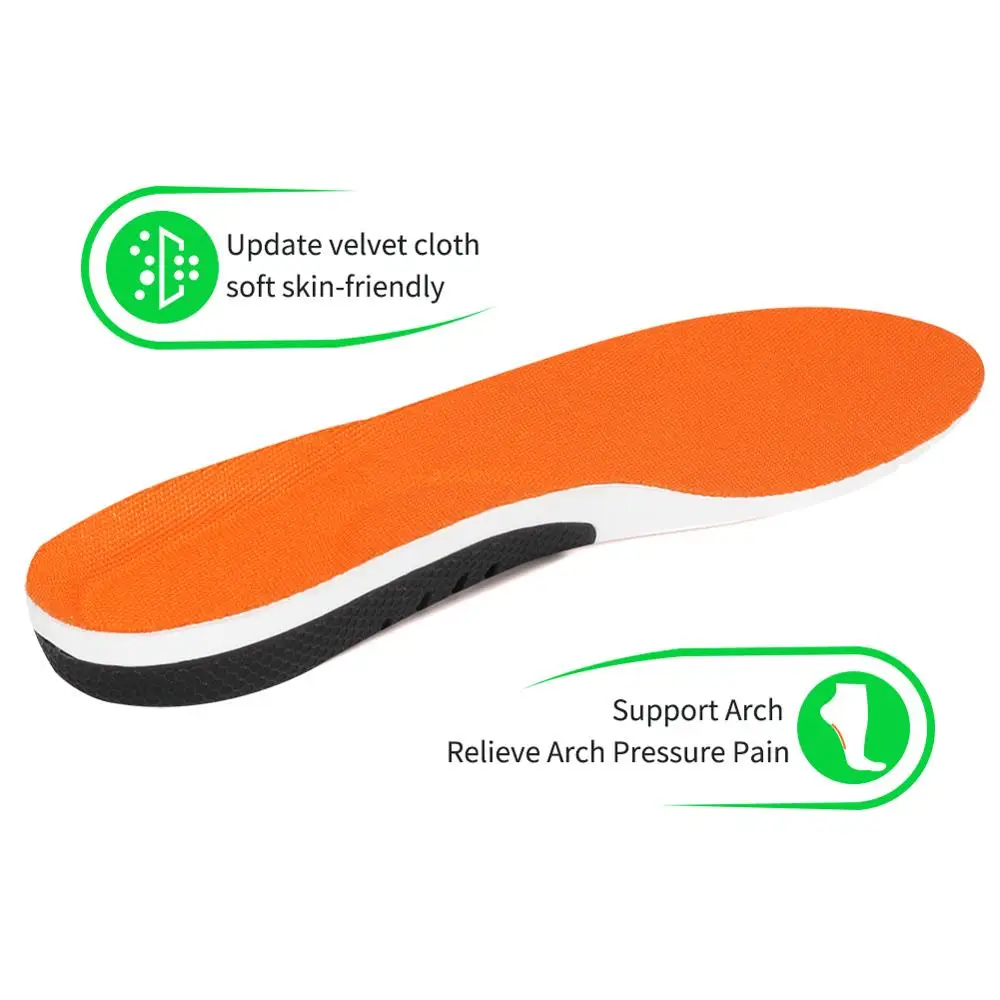 BANGNI Orthotic Flat Feet TPU Arch Support Insoles Gel Deep Heel Cup Inserts For Plantar Fasciitis Orthopedic Shoes Padded Sole