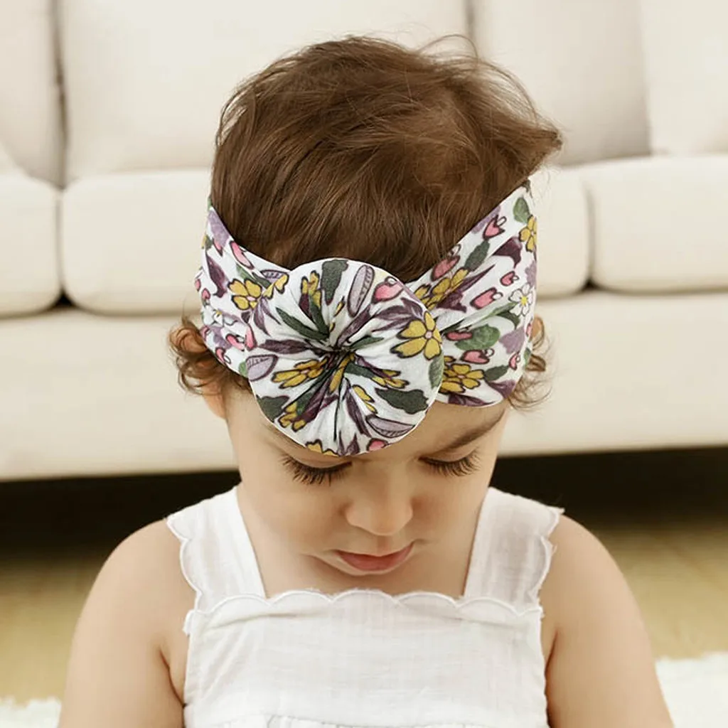 Повязка на голову с пончиком для маленьких девочек эластичная повязка головы
