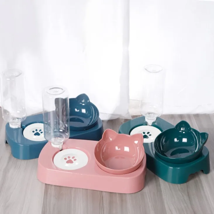 

Dog Feeder Pet Supplies Pet Cat Elevated Bowls Durable Double Cat dog Bowls Raised Stand Cat Feeding & Watering Supplies