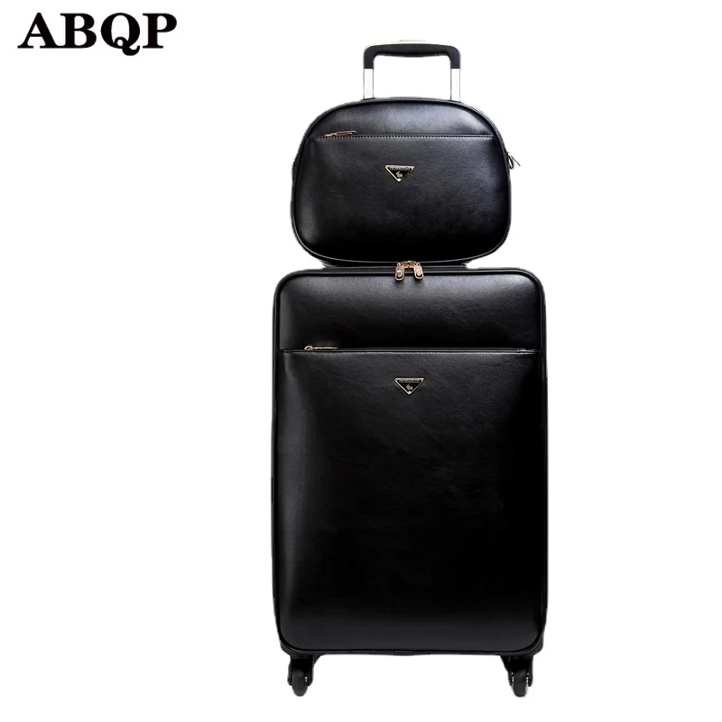 Men's business trolley suitcase set with universal wheel cabin password luggage.PU mala de viagem maletas de viaje