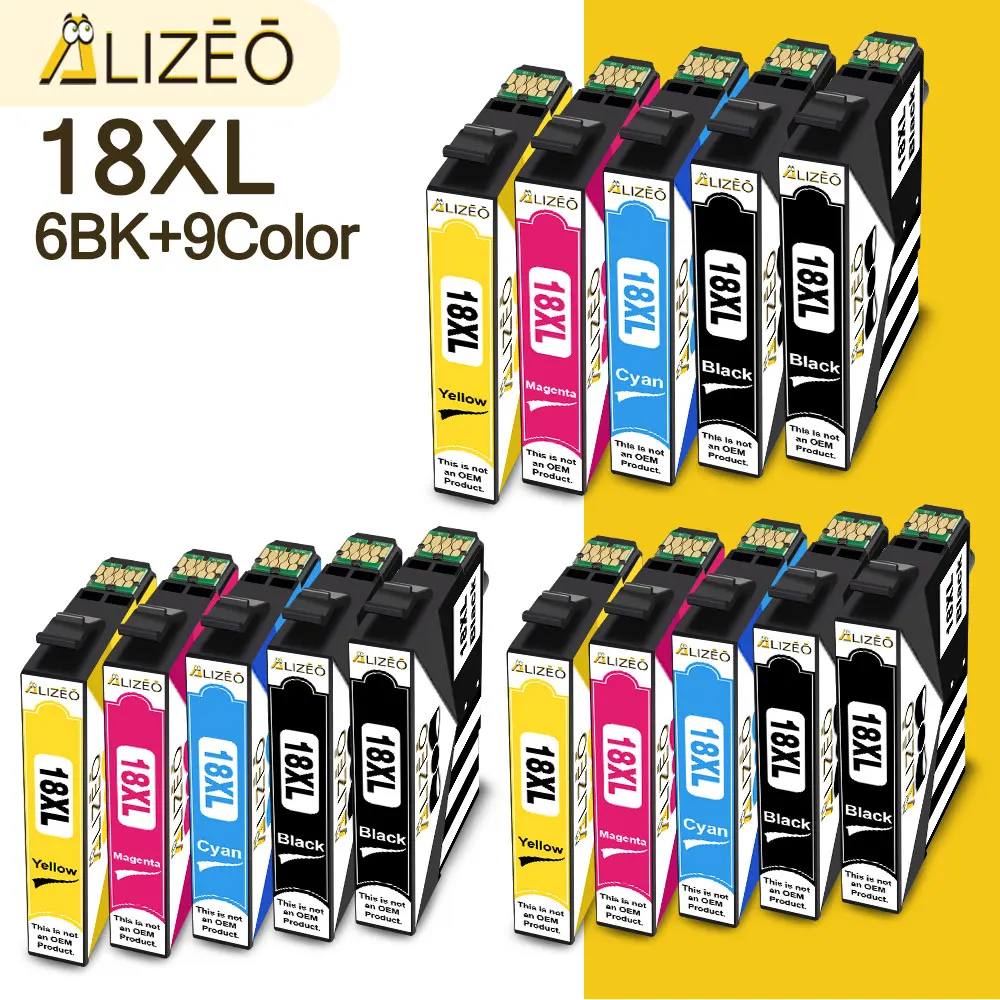 

Compatible Ink Cartridges Epson 18XL T1811 T1814 For Epson XP-215 XP-315 XP-415 XP-212 XP-33 XP-225 XP-322 XP-325 XP-422 XP-425