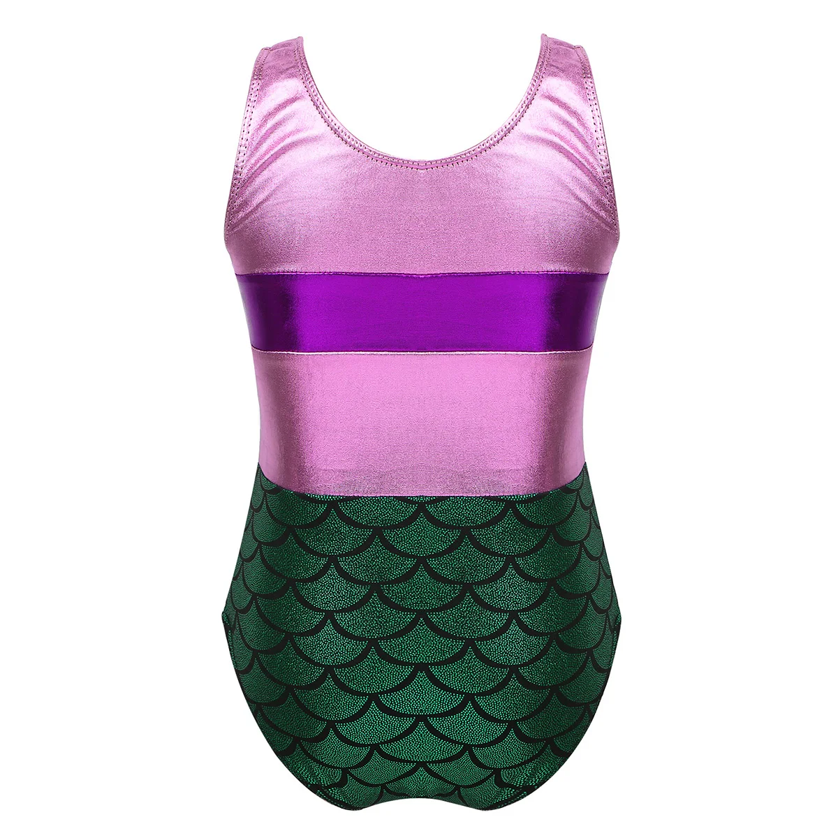 ChicTry/Детская танцевальная одежда для девочек с металлическим принтом русалочка