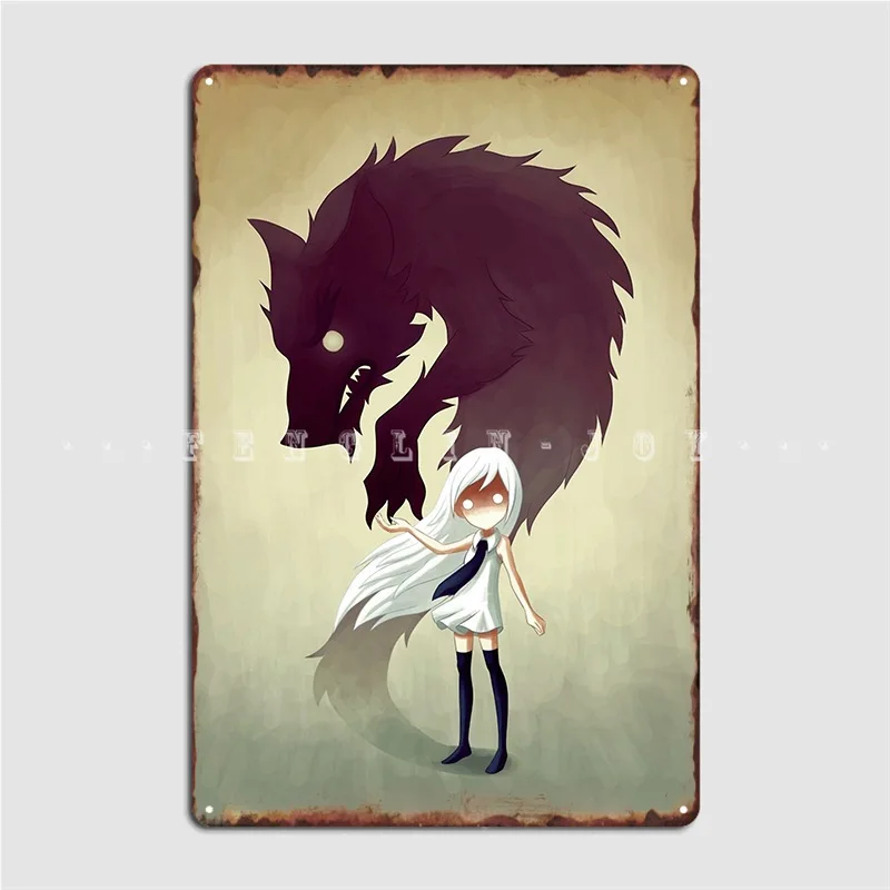 

Металлический плакат Werewolf на стену пещера паб Настенный декор Классический жестяной плакат
