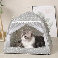 sweet princess cat bed foldable cats tent dog house bed kitten dog basket beds cute cat houses home cushion pet kennel products