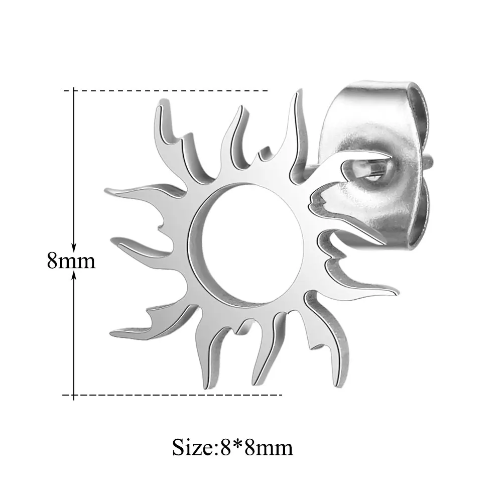 316L Stainless Steel Sun Star Meteor Stud Earring for Women - Perfect Gift for Parties - Elegant Jewelry Ear Studs image 3