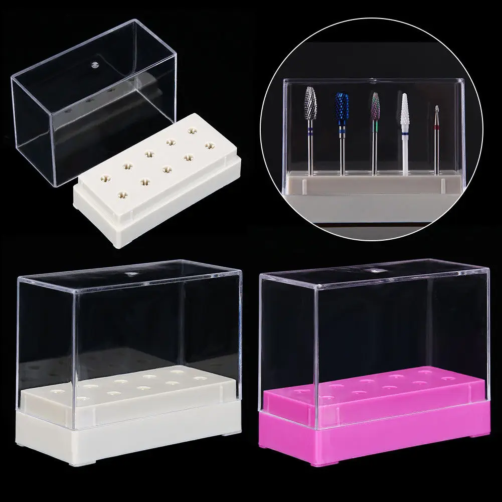 Демонстрационный стенд с 10 отверстиями держатель для фрез ногтей