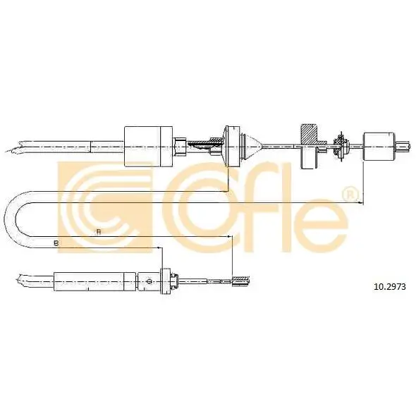 Трос сцепления RENAULT MEGANE/MEGANE SCENIC DTi/Dci 97 COFLE 10.|Главные цилиндры и детали| |